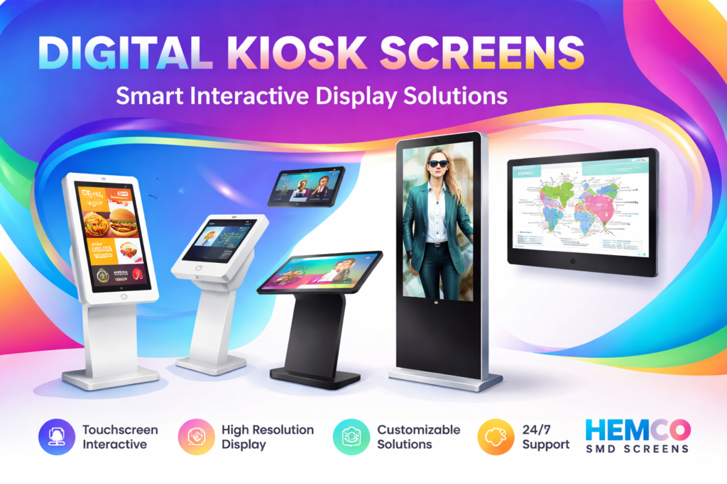 Digital Kiosk Screen in Pakistan | Smart Interactive Display Solutions by HEMCO SMD SCREENS