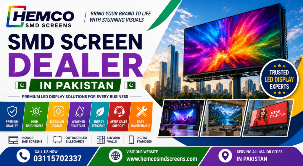 SMD Screen Dealer Pakistan HEMCO SMD Screens – Trusted LED Display Experts